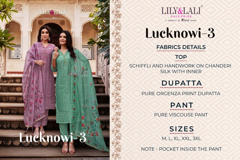 Lucknowi Vol 3 By Lily And Lali Chanderi Kurti Bottom With Dupatta Wholesale Price In Surat
